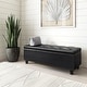 preview thumbnail 9 of 14, WYNDENHALL Bowes 48 inch Wide Traditional Rectangle Table Ottoman Midnight Black