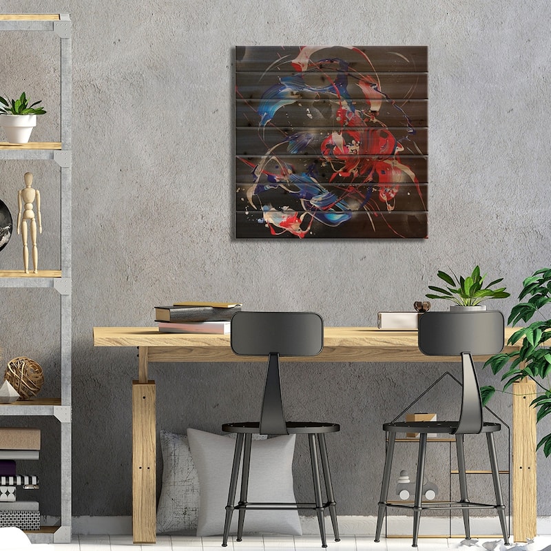 State Of The Union Print On Wood by Michael Carini - Multi-Color