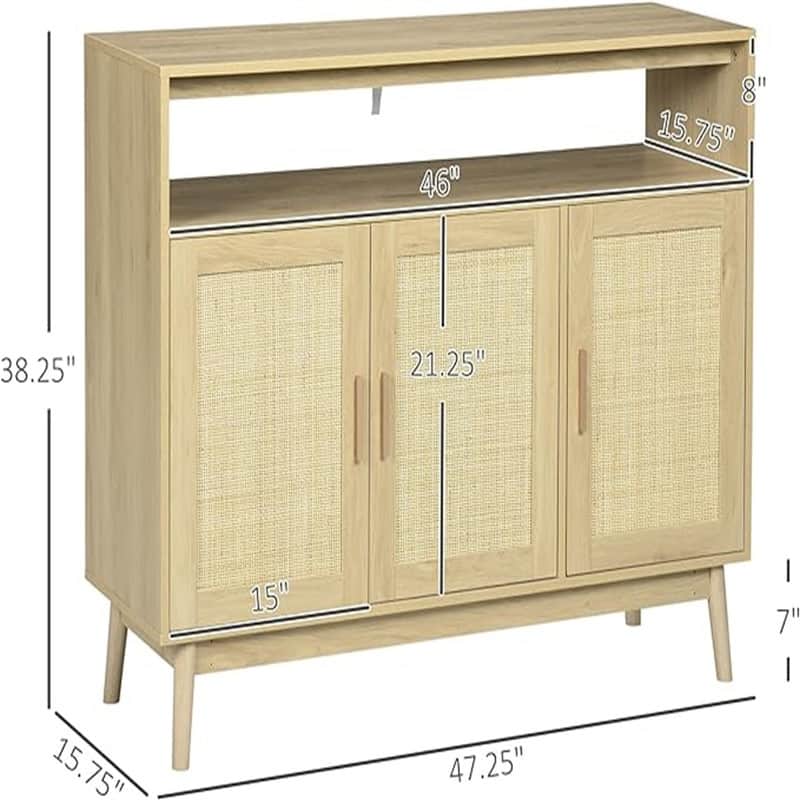 Buffet Cabinet - 15.75"D x 47.25"W x 38.25"H