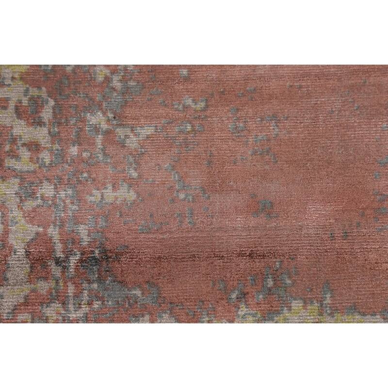 Multicolor Abstract Modern Area Rug Hand-Knotted Wool Carpet - 4'10"x 7'6"