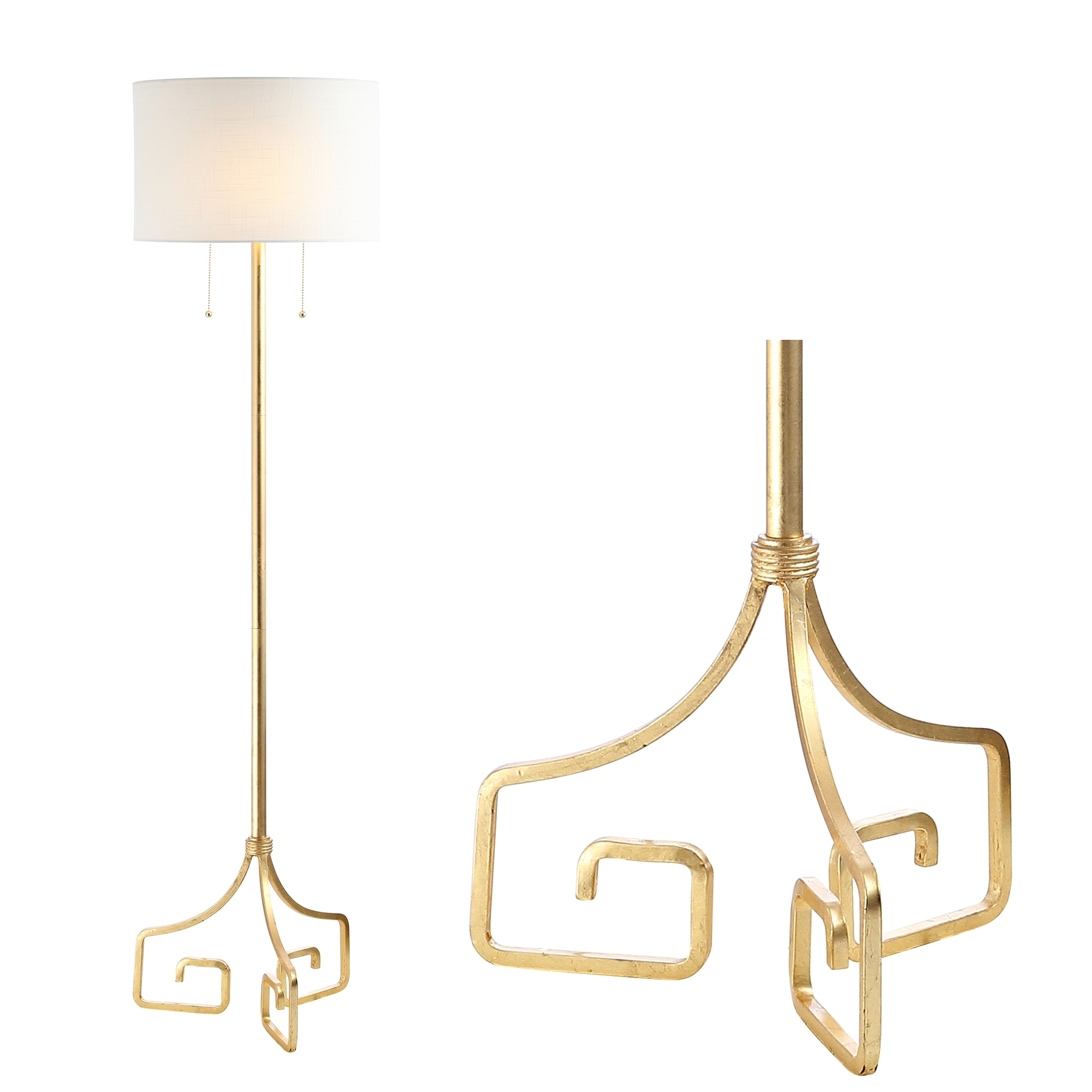 JONATHAN Y Axel 61.5" Metal LED Floor Lamp, Gold