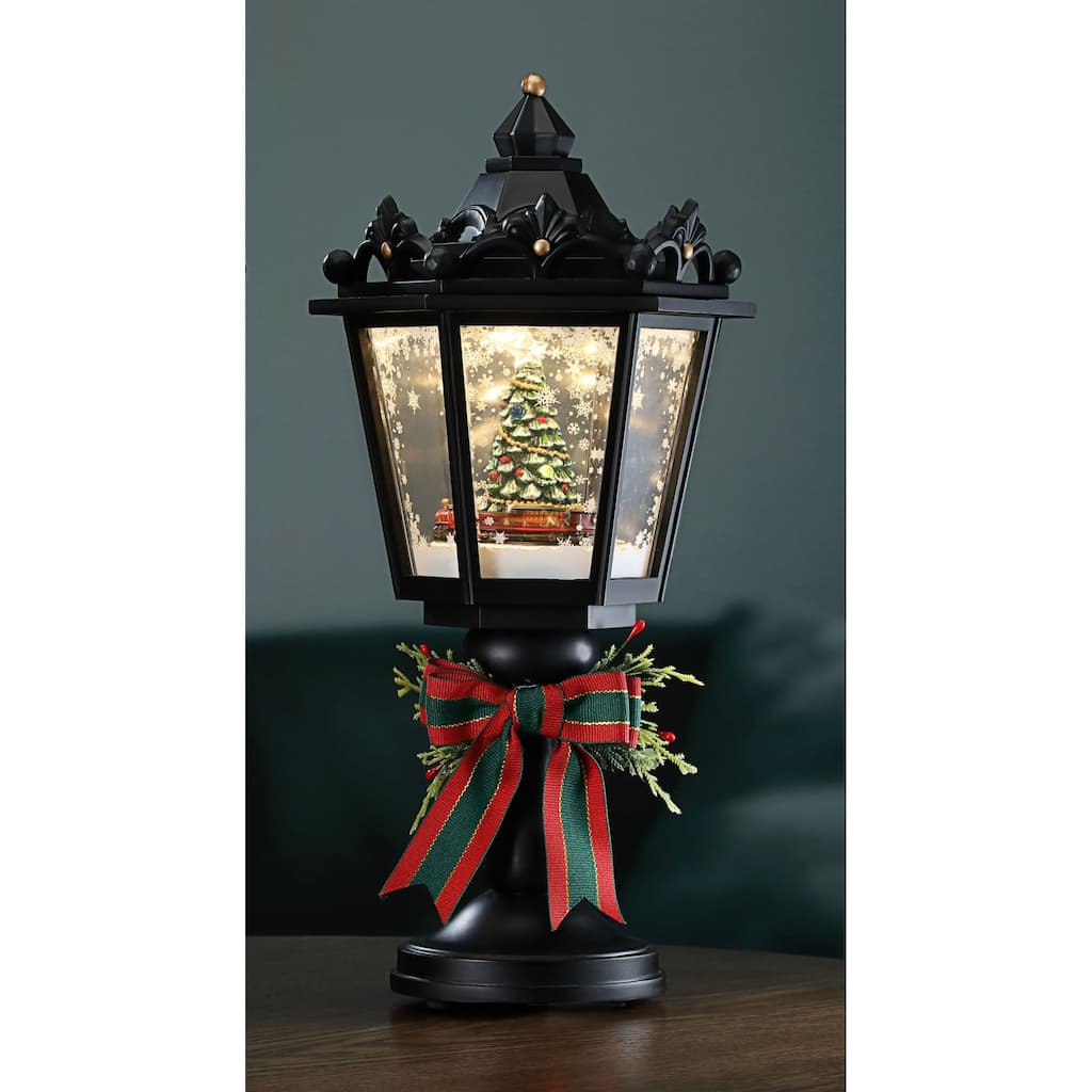 LED Lighted Musical Street Lamp Christmas Decoration - 12.75"