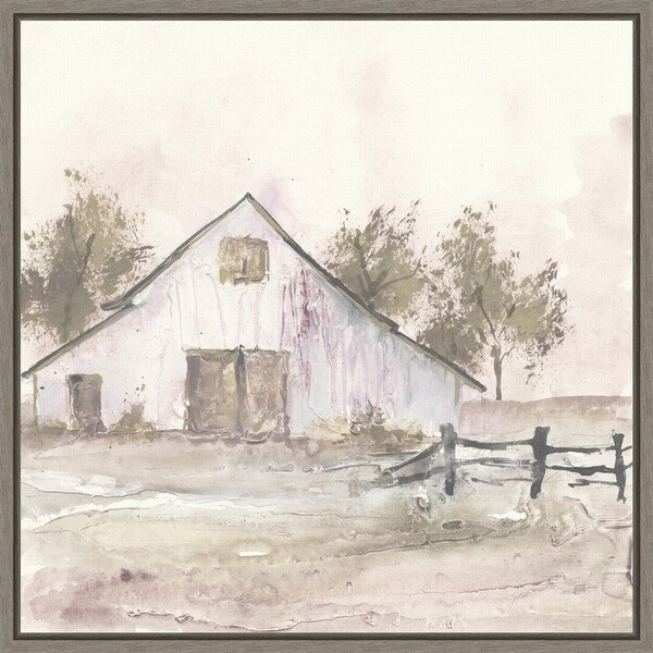 White Barn II by Chris Paschke Framed Canvas Art - Overstock - 32924431