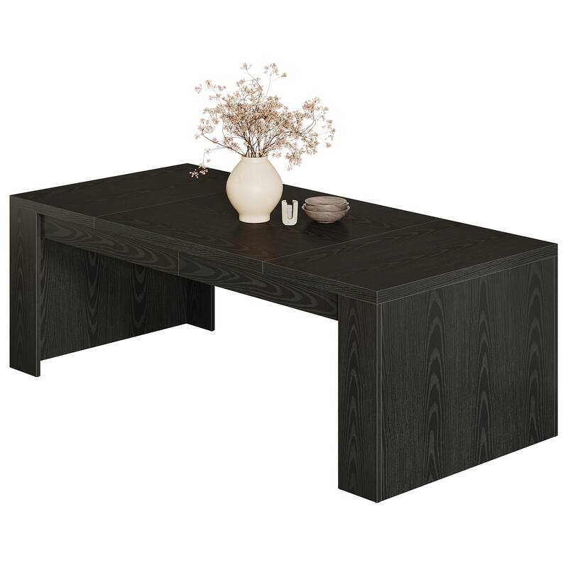 70.86-Inch Rectangular Dining Table for 6-8, Farmhouse Wooden Kitchen Table