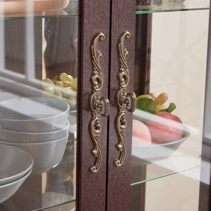 Display case with tempered glass door