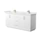 Option White / White Cultured Marble Top / Satin Bronze