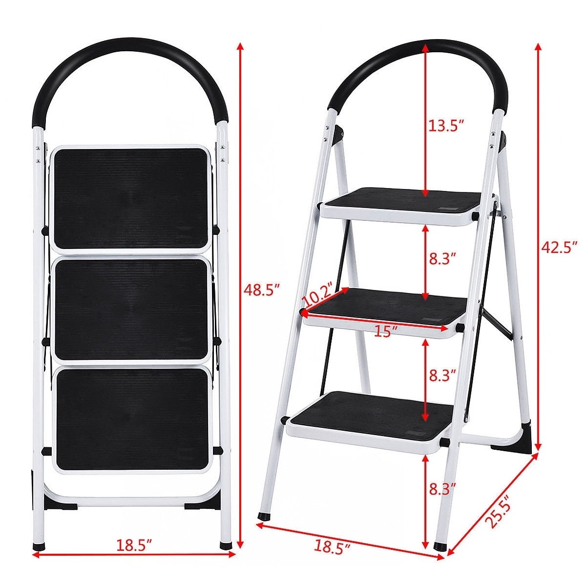 Lightweight sales folding steps