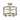 3-Light 13" Industrial Glass and Metallic Accented Semi-flushmount