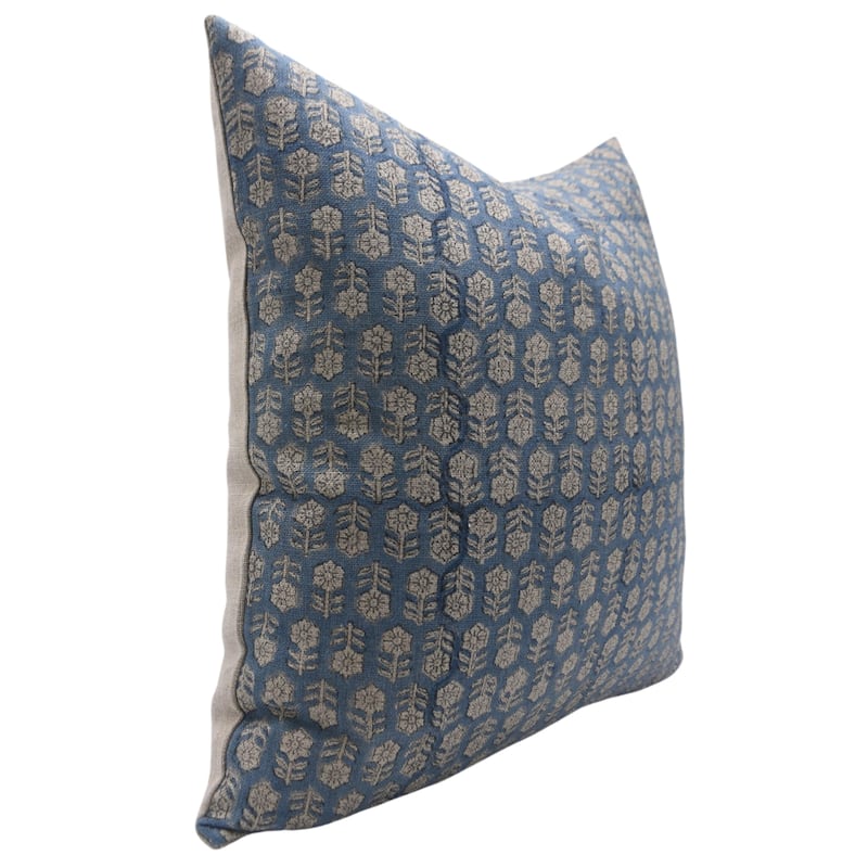 Fabdivine Linen Boho Block print pillow Cover
