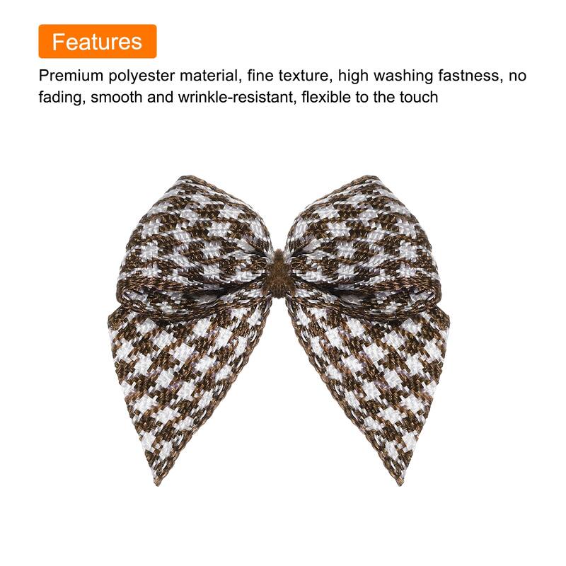50Pcs Mini Gingham Ribbon Bow 1" Checkered Fabric Ribbon Bows