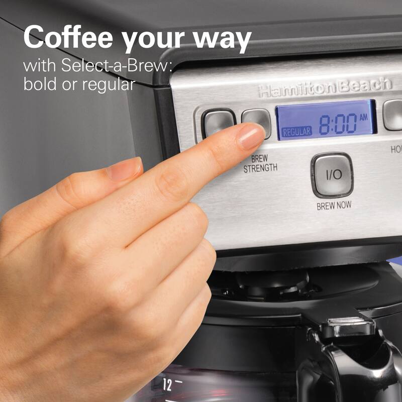 Hamilton Beach 12 Cup Compact Programmable Coffee Maker