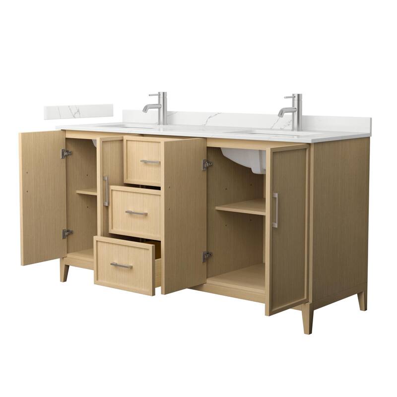 Elan 66-inch Double Vanity, Single Hole Quartz Top