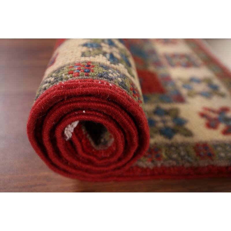 Red Kazak Accent Rug Handmade Wool Carpet - 2'2" x 3'0"