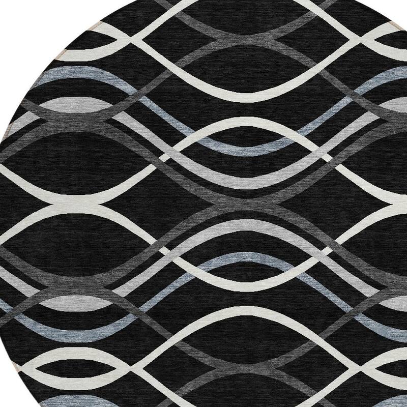 HomeRoots Abstract Transitional Rectangle Outdoor Rug