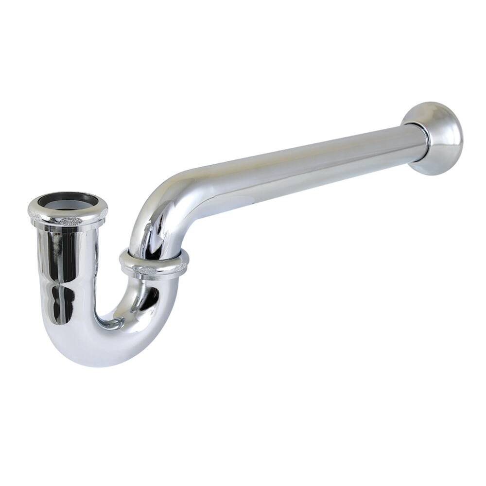 Kingston Brass Vintage 1-1/4 (or 1-1/2) x 1-1/2 Inch Decor P-Trap with Bell Flange, 19 Inch Length, 18 Gauge