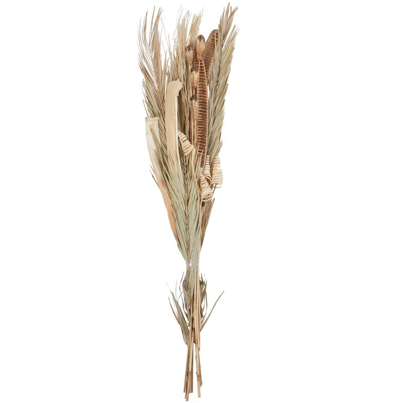 Beige Dried Plant Handmade Tall Assorted Bouquet Palm Leaf Home Decor Natural Foliage with Branch Accents