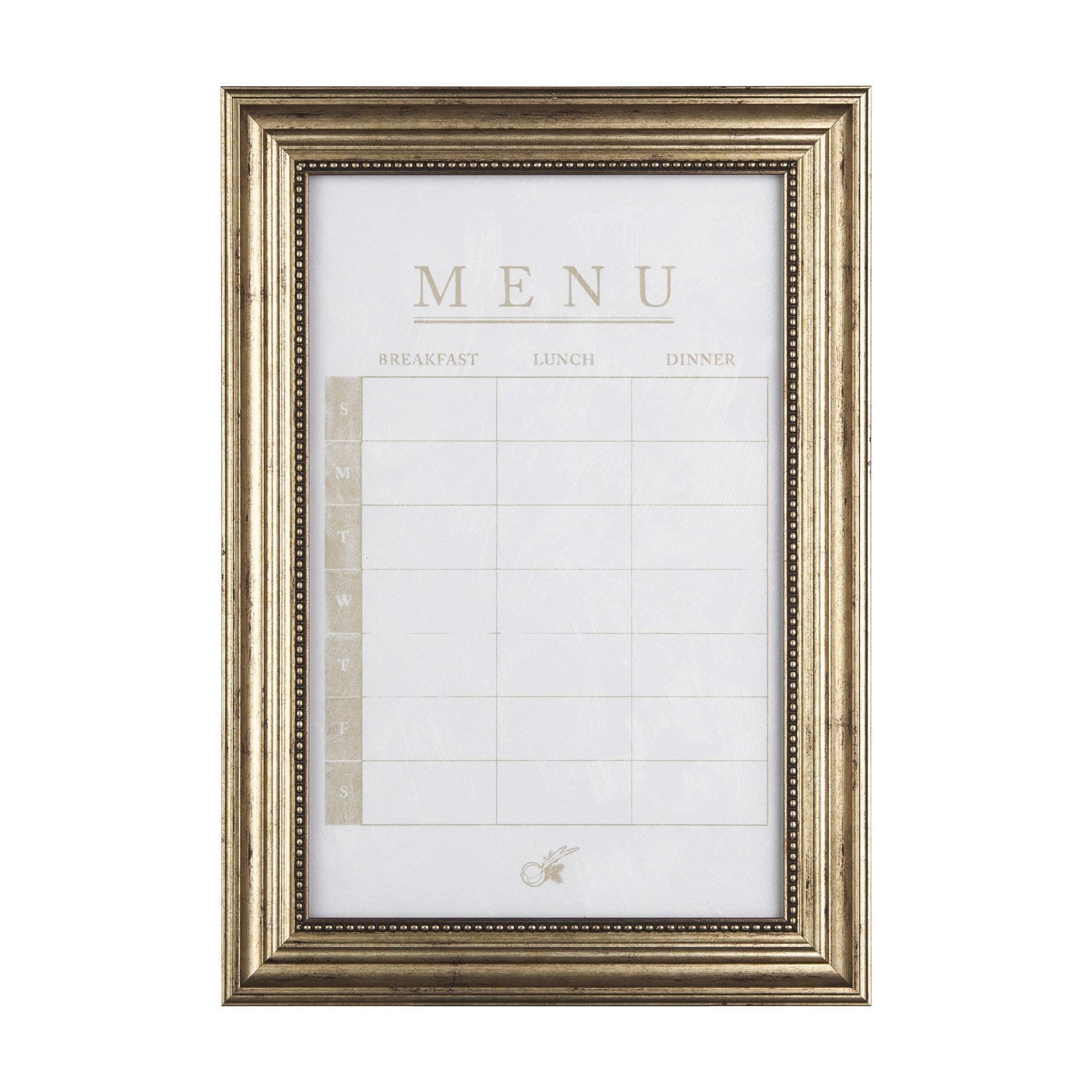 Mercana MENU I by Mercana Studio a Hand Embellished Textured Framed Art Print Matted under Glass