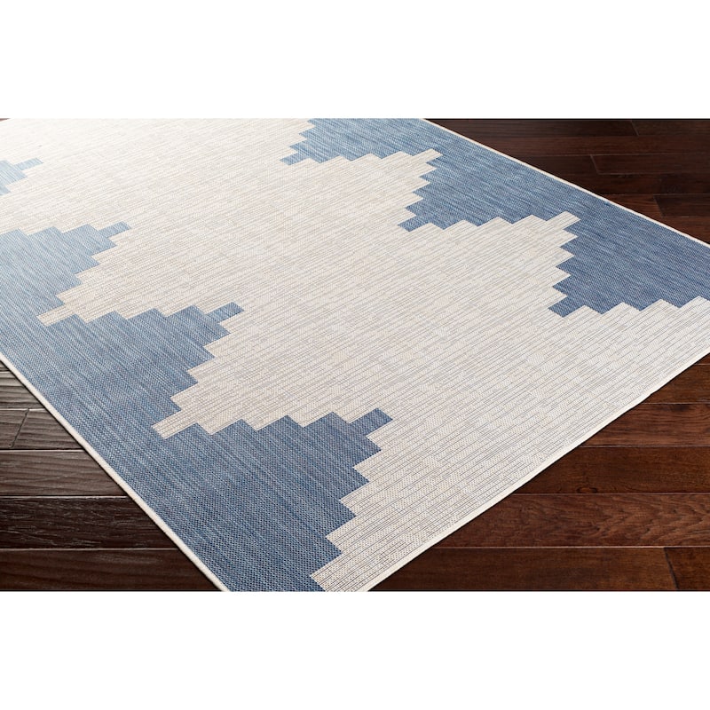 Jazsmin Indoor/ Outdoor Diamond Stripe Area Rug