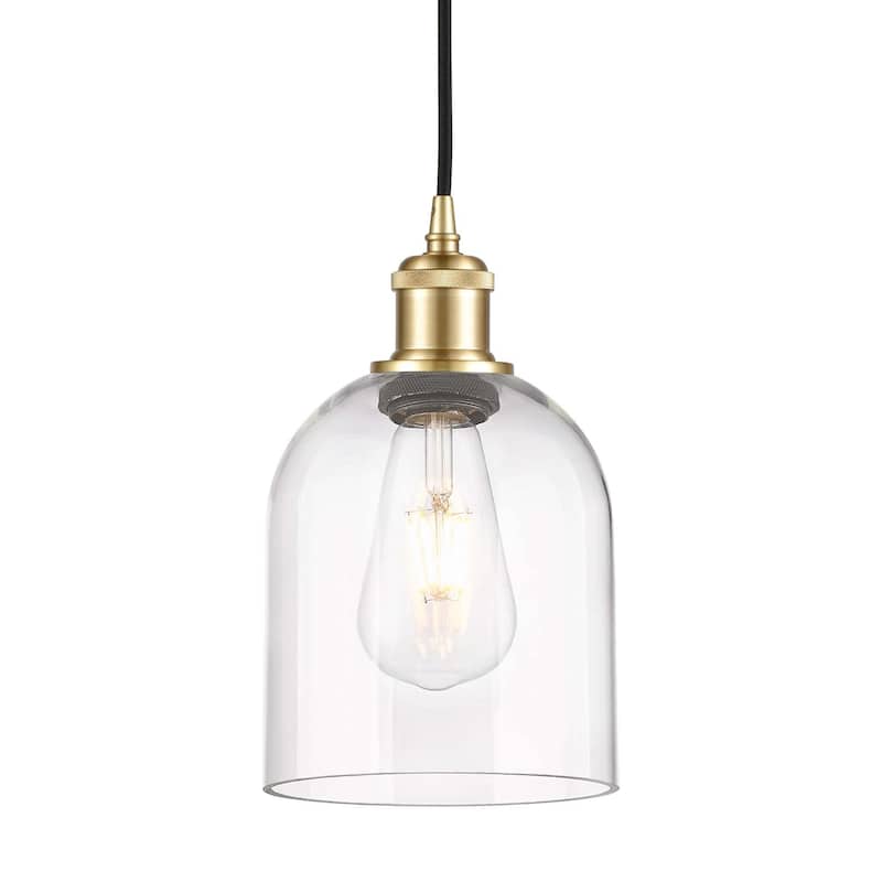 Innovations Lighting 516-1P-10-6 Bella Pendant Bella 6" Wide Mini - Satin Gold / Clear