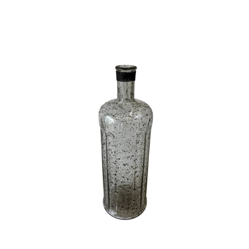 Cylindrical Glass Bottle Vase - 17.5" - Clear