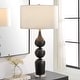 preview thumbnail 2 of 5, Uttermost Caviar Black Table Lamp - 33"H,   Shade 10"H x 17"Dia. 