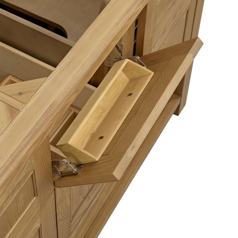Breckenridge 60" Double Vanity, Light Natural Oak - 60D