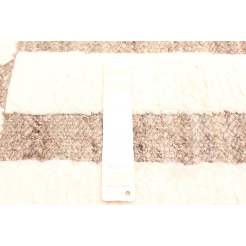 ECARPETGALLERY Braid weave Sienna Cream Wool Rug - 5'3 x 7'10