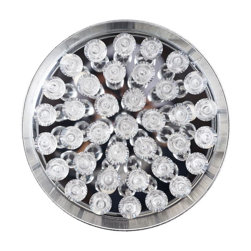 36" Modern Chrome Downrod Mount Retractable Crystal Chandelier Ceiling Fan with Light Kit and Remote Control - 36 in