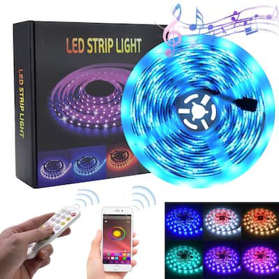 LED Strip Lights RGB Strips Waterproof Music Sync Color Changing(1 or 2 Pack)