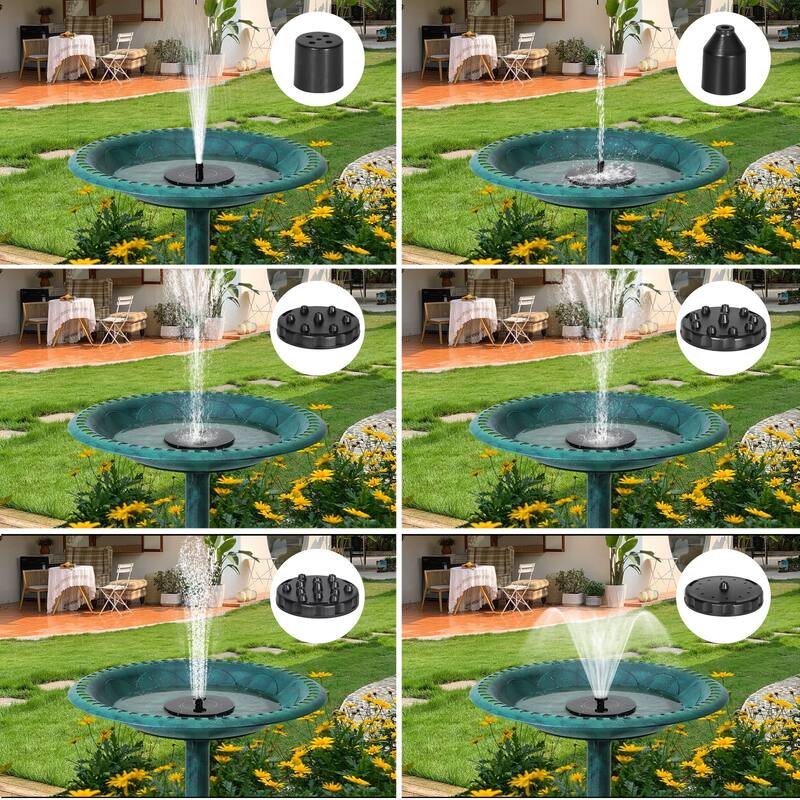 Javlergo 28" Pedestal Outdoor Bird Bath with Solar Powered Fountain for Outside Vintage Bronze Polyresin Lightweight