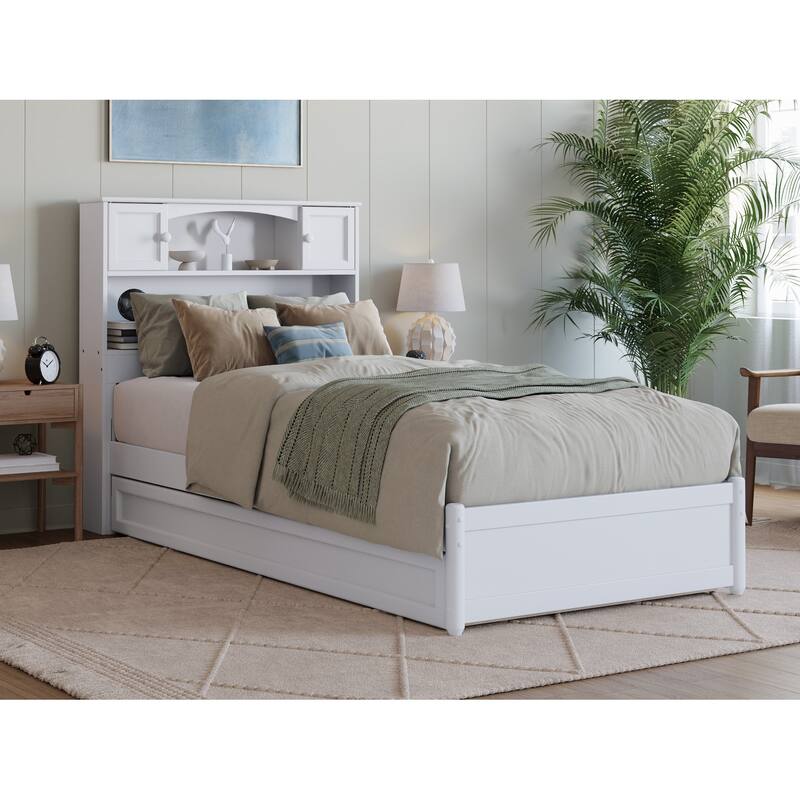 Hadley Platform Bed with Panel Footboard and Twin XL Trundle