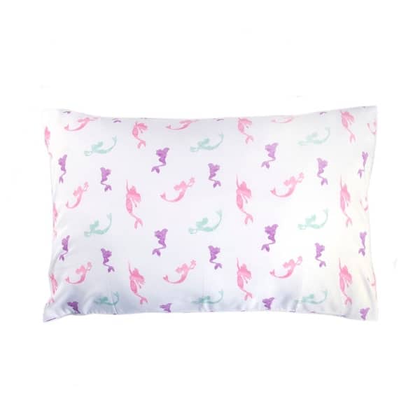 slide 2 of 5, Kids Rule 4-Piece Mermaid Sheet Set | 1 Full Flat Sheet, 1 Full Fitted Sheet & 2 Queen Pillowcases