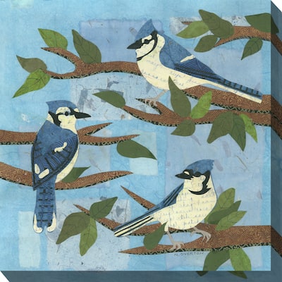 Bluejay Trio All Weather Outdoor Wall Décor