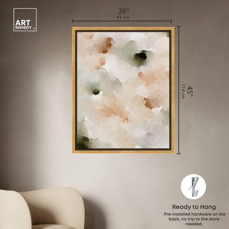 Art Remedy Cotton Balls And Cinnamon Framed Watercolor Boho Abstracts