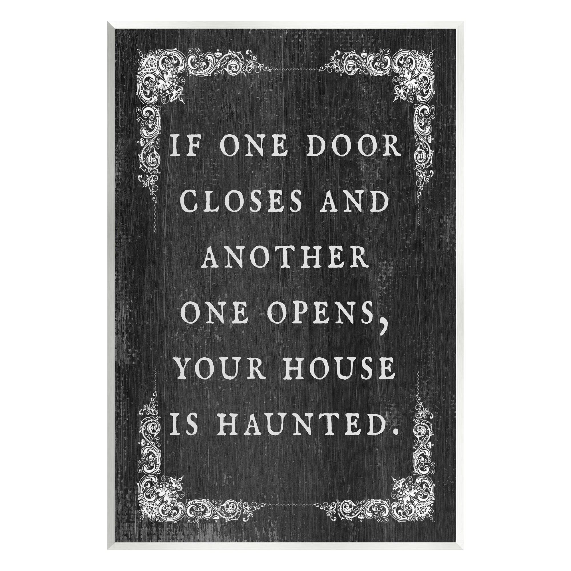 Stupell Funny Haunted House Phrase Wall Plaque Art Design by Lil' Rue
