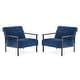 preview thumbnail 14 of 46, MCombo set of 2 Modern Accent, Ergonomics Lounge Chair for Living Room, Chenille, HQ417