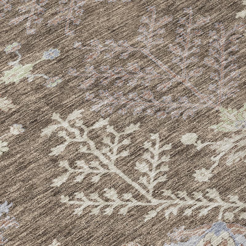 Machine Washable Indoor/ Outdoor Boho Traditional Chantille Rug
