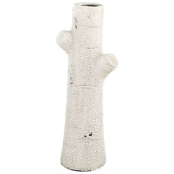 Cyan Design Large Branch Out Vase Branch Out 22.5" Tall Terracotta Vase - White Crackle
