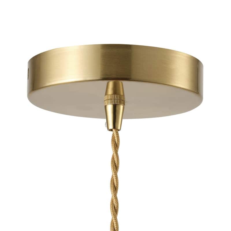 Modern 1- Light Pendant Bottle Green Tinted Glass Shade with Electroplated Brass Finish