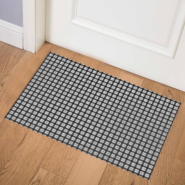 ANCHOR GALORE BLACK AND WHITE Doormat By Kavka Designs Bed Bath