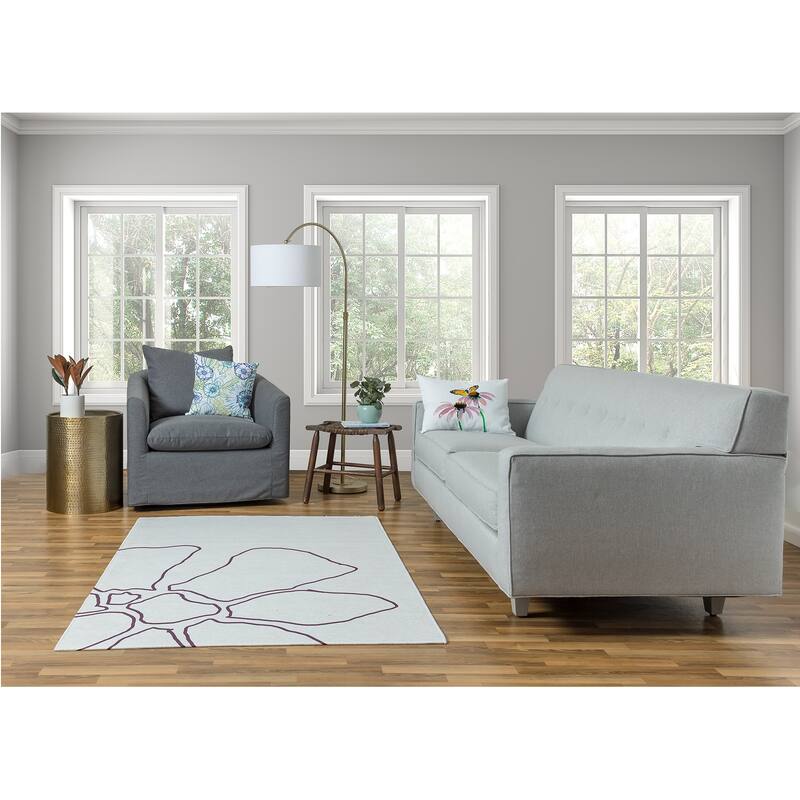 Petal Lines Spring Chenille Rug