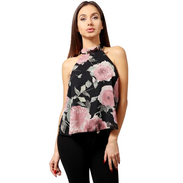 chiffon halter neck top