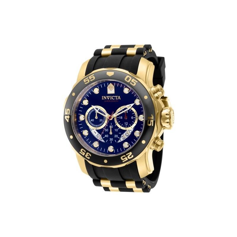 Invicta Men's 37229 Pro Diver Quartz Chronograph Blue, Red Dial Watch - Blue