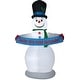 Gemmy Animated Christmas Airblown Inflatable Snowman w/Banner, 8 ft ...