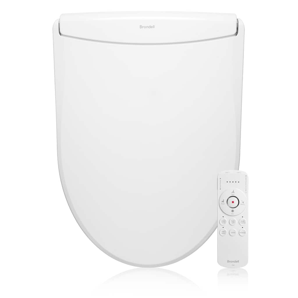 Brondell Thinline T44 Luxury Bidet Toilet Seat with Remote Control, White