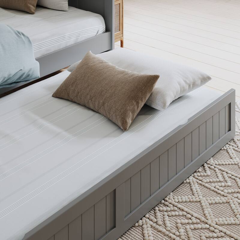 Nantucket Twin Wood Daybed with Twin Size Trundle