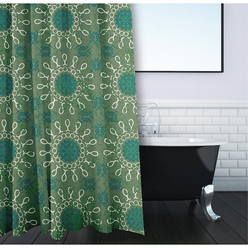 71 x 74-inch Sun Tile Geometric Print Shower Curtain