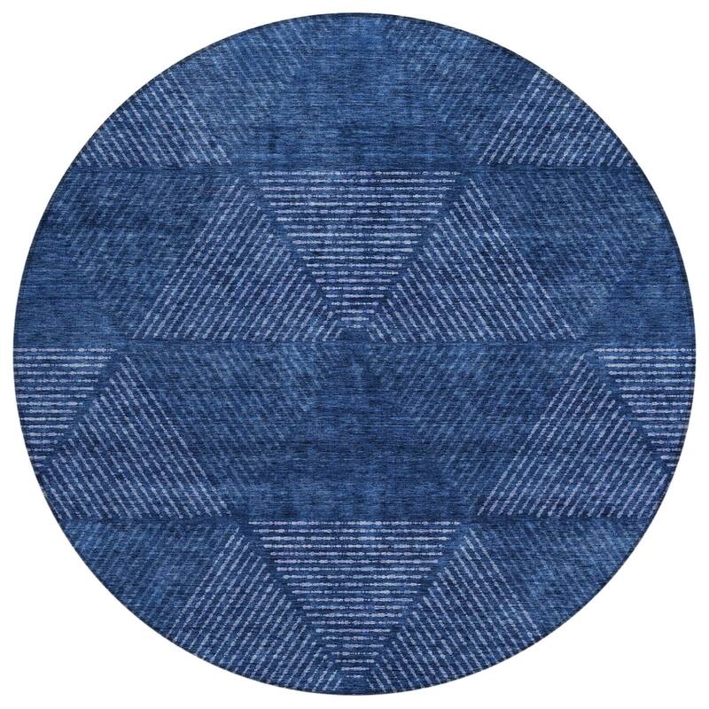 HomeRoots Geometric Transitional Rectangle Outdoor Rug