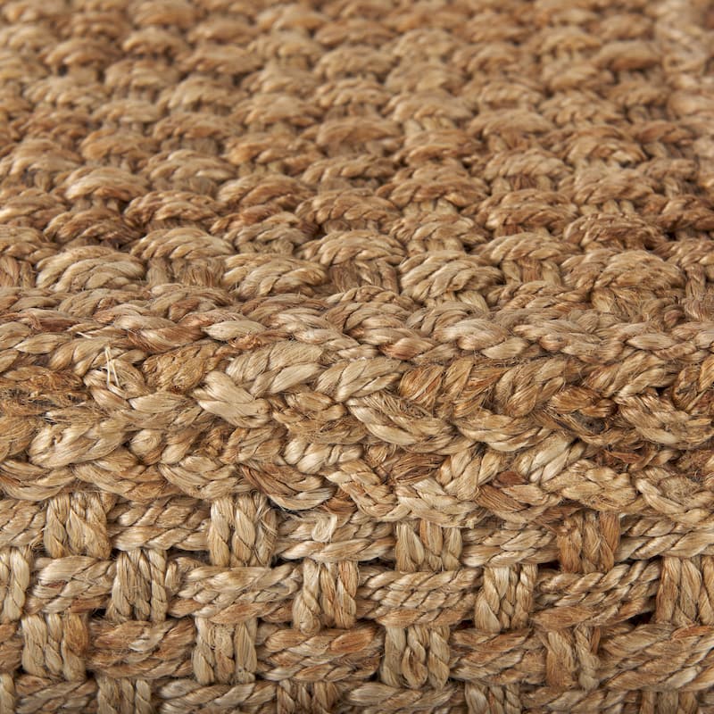 Mercana "Aylin" Brown Jute Square Pouf