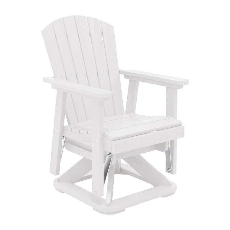HDPE Adirondack Swivel Glider, Outdoor Patio Chair